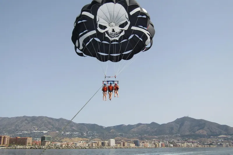Parasailing over Fuengirola