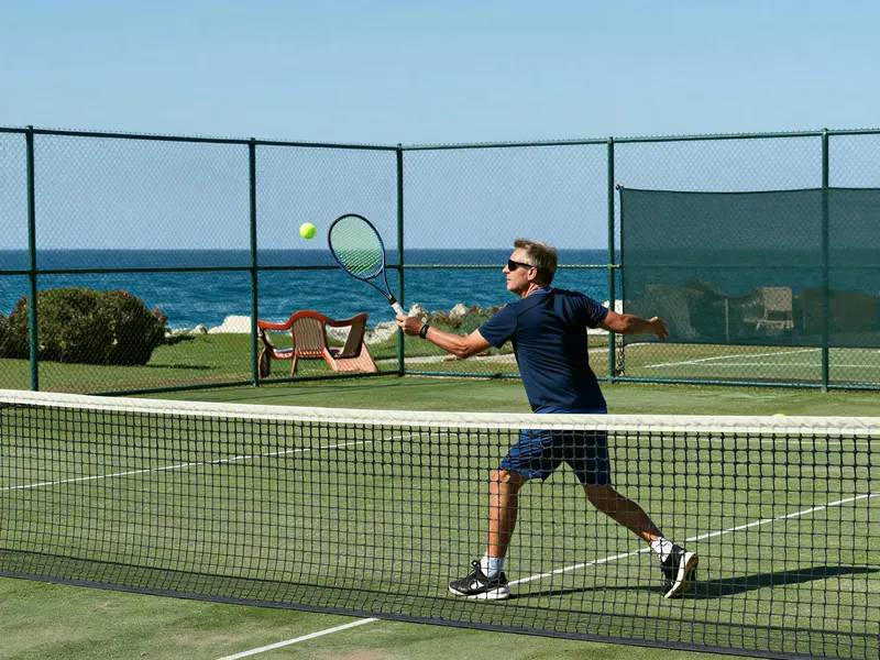 Tennisbane på resortet